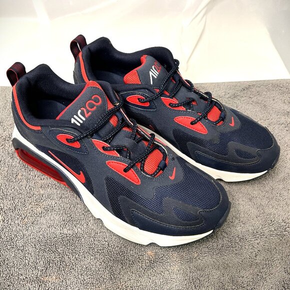 Nike Air Max 200 Running Shoes Obsidian/University Red Size 9M/10.5W New - Picture 1 of 6